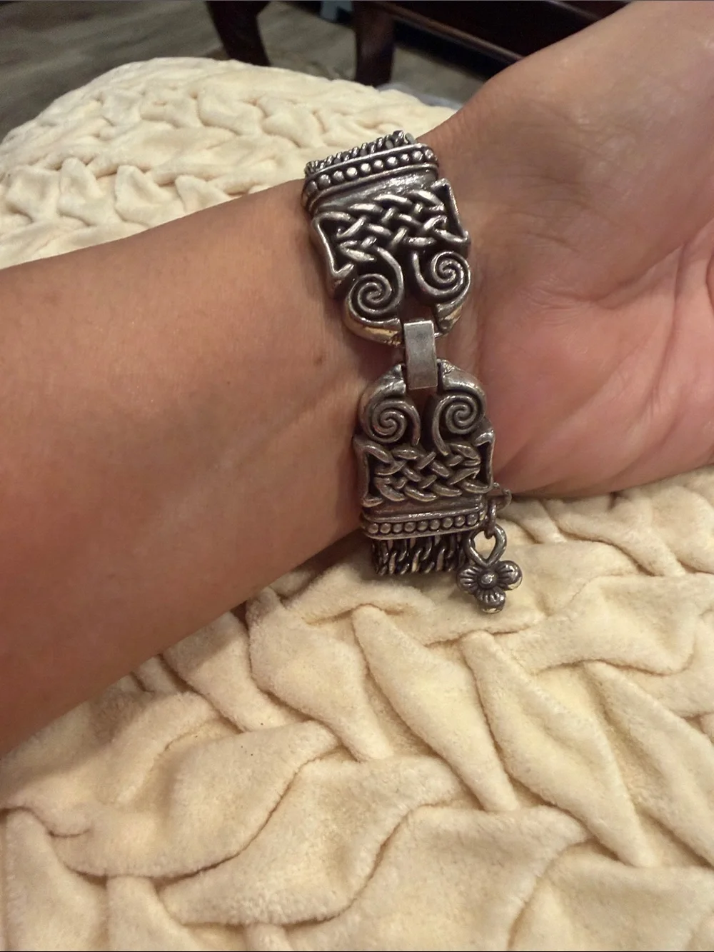 Brighton Silver-Tone Woven Mesh Bracelet with Decorative Ends